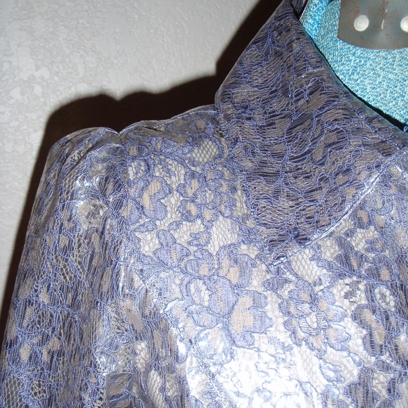 NWT Tailored Lace Semi-Sheer Raincoat - Picture 2 of 5